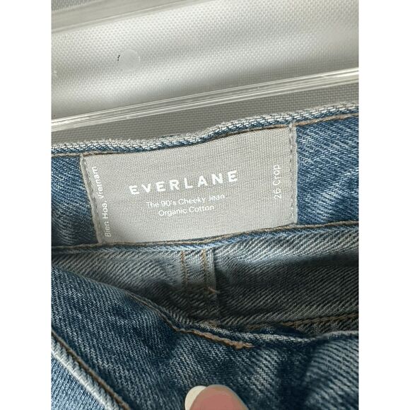 EVERLANE The Curvy 90s Cheeky Straight Denim Jean Light Wash Button fly Size 26 - Picture 7 of 8
